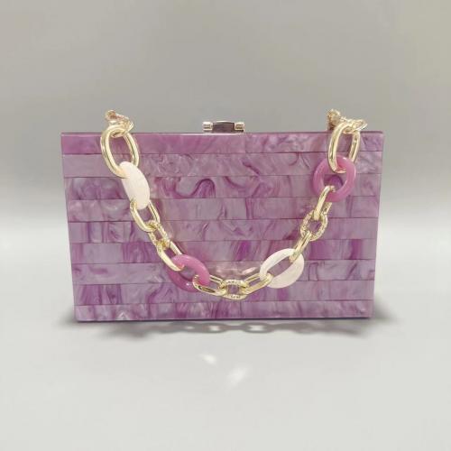 Acrylic hard-surface & Box Bag Clutch Bag attached with hanging strap PC