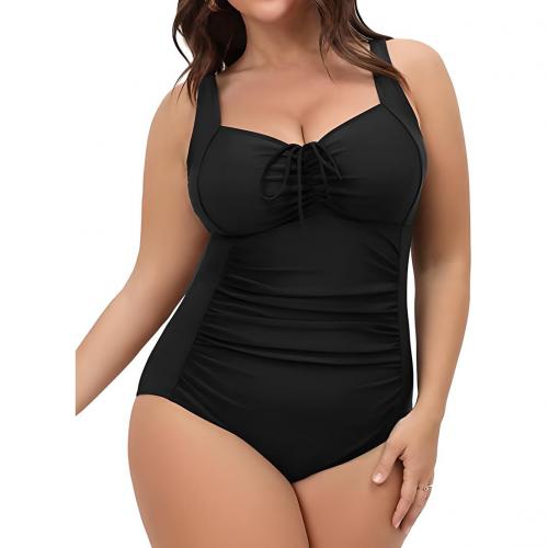 Spandex & Polyester Plus Size One-piece Swimsuit & padded Cotton printed PC