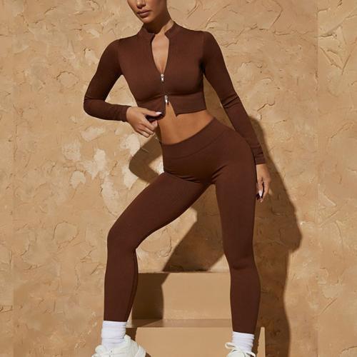 Polyamide & Spandex Vrouwen Sportkleding Set Lange broek & Boven Solide meer kleuren naar keuze stuk