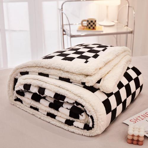 Polyester Soft Blanket thicken & thermal printed plaid PC