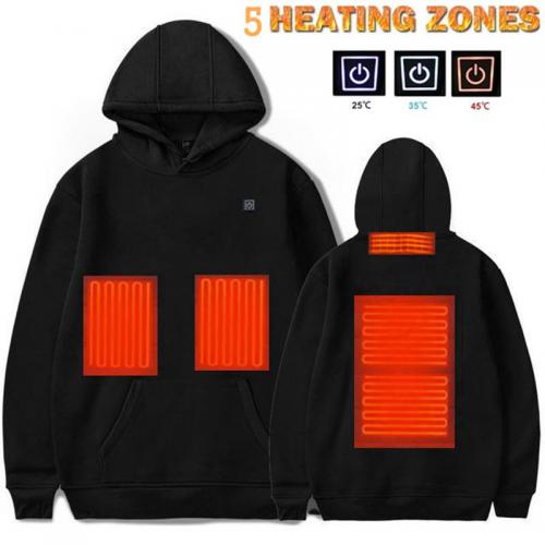 Polyester Electric Warming Sweatshirt & thermal & with pocket Solid PC
