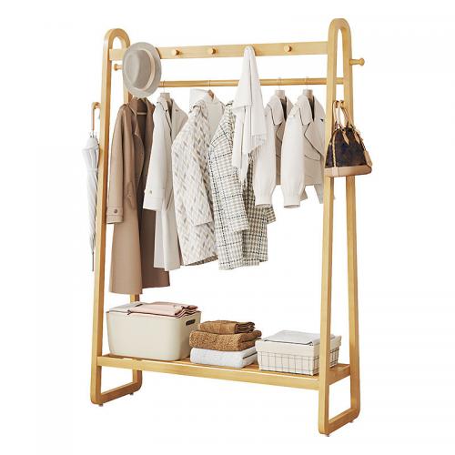 Moso Bamboo Clothes Hanging Rack for storage PC