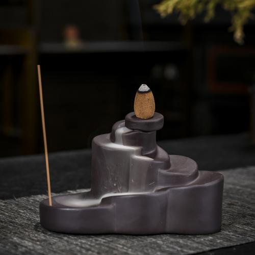 Purple Clay Multifunction Backflow Burner for home decoration handmade PC