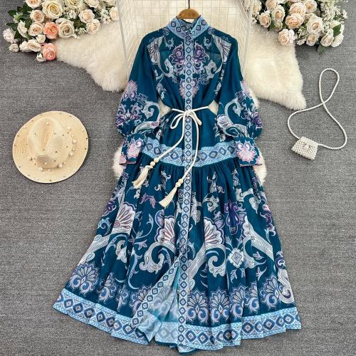 Polyester Waist-controlled & long style One-piece Dress PC