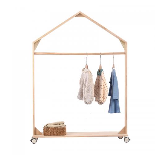 Wooden Storage Rack Clothes Hanging Rack  PC