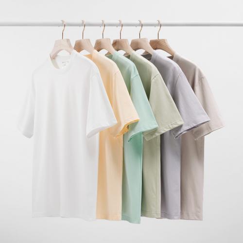 Cotton Women Short Sleeve T-Shirts & unisex & breathable Solid PC