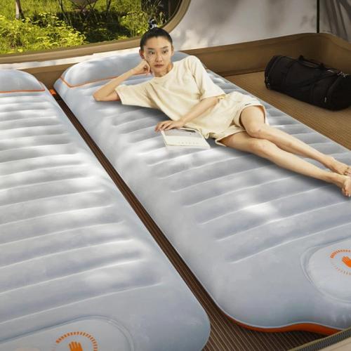 Flocking Fabric PVC Waterproof Inflatable Bed Mattress portable Solid PC
