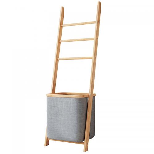 Moso Bamboo Storage Rack Clothes Hanging Rack portable PC