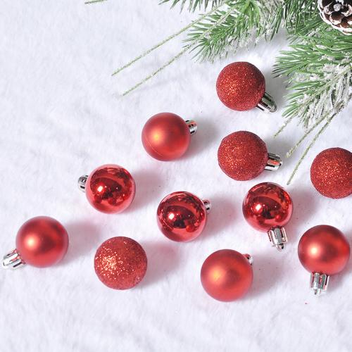 ポリスチレン クリスマスデコレーションボール 赤 一つ