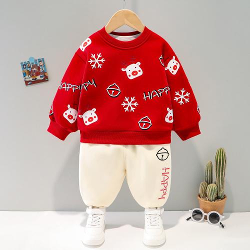 Baumwolle Kinder Kleidung Set, Sweatshirt & Hosen, mehr Farben zur Auswahl,  Festgelegt