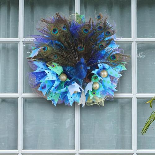 Cloth & PVC Garland Ornaments for home decoration blue PC