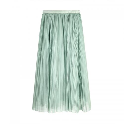 Polyester High Waist Maxi Skirt slimming & breathable Solid : PC