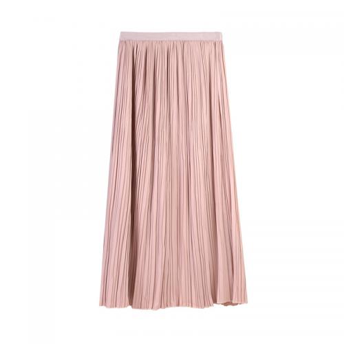 Polyester High Waist Maxi Skirt slimming Solid : PC