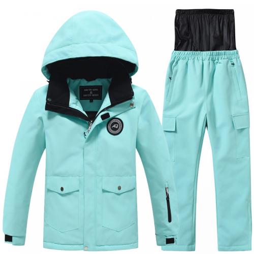 Polyester windproof & Waterproof Children Sportswear Set & thermal Pants & coat patchwork Set