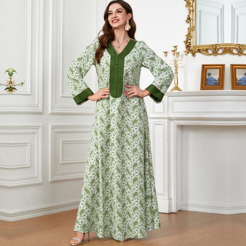 Polyester Middle Eastern Islamic Muslim Dress & loose printed PC