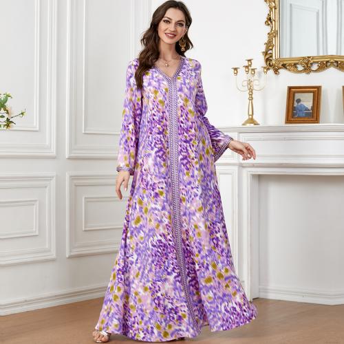 Polyester Nahöstliche islamische Musilm Kleid, Gedruckt, mehr Farben zur Auswahl,  Stück