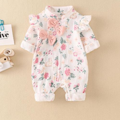 Cotton Baby Jumpsuit Solid pink PC