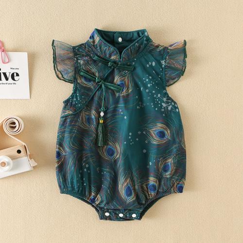 Cotton Baby Jumpsuit  Solid deep green PC