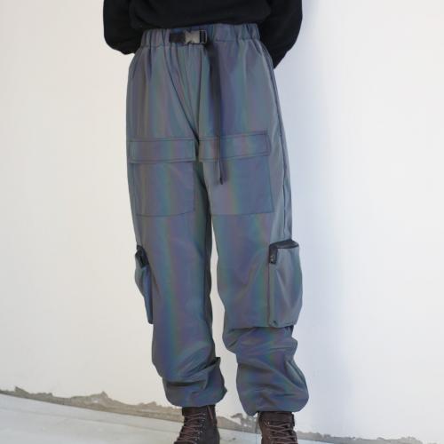 Polyester reflective Women Long Trousers & loose black PC