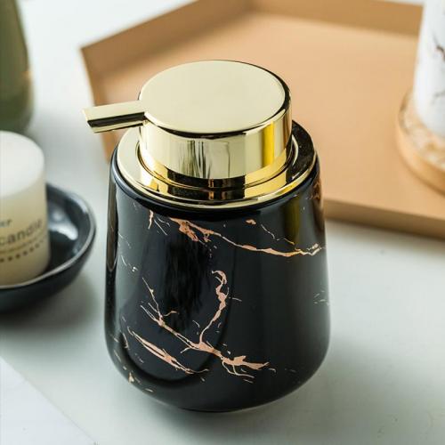 Ceramics Soap Bottle durable plated Marbling PC