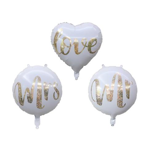 Aluminum Film Decoration Balloon for home decoration Solid white Lot