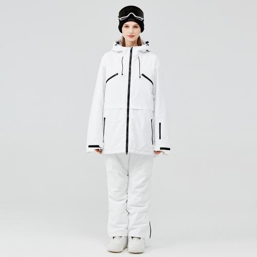 Polyester windproof Women Sportswear Set & waterproof & thermal & unisex Pants & coat patchwork Set