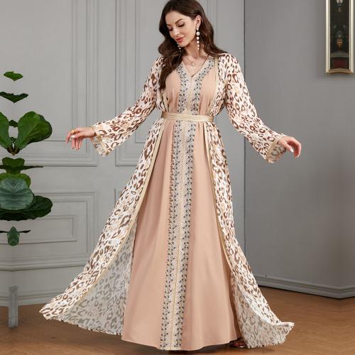 Polyester Soft & long style Middle Eastern Islamic Muslim Dress & two piece shivering Set