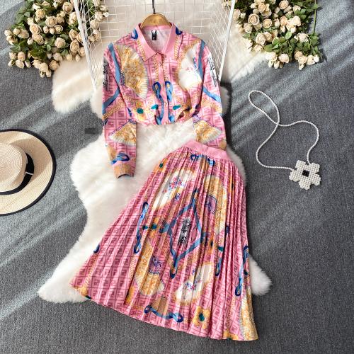 Acryl Zweiteiliges Kleid Set, Gedruckt, mehr Farben zur Auswahl,  Festgelegt