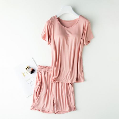 Modal Conjunto de pijama de mujer, corto & parte superior, Sólido, más colores para elegir,  Conjunto