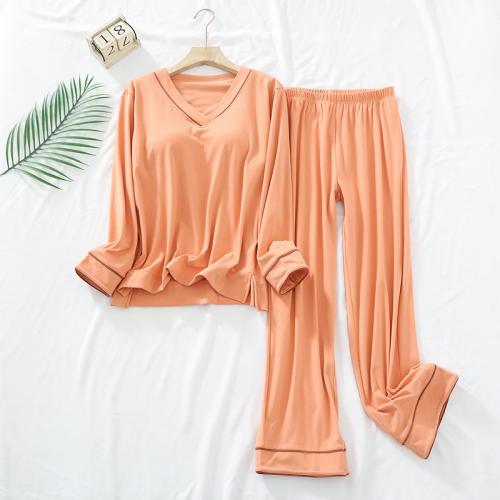 Spandex Vrouwen Pyjama Set Broek & Boven Solide meer kleuren naar keuze Instellen