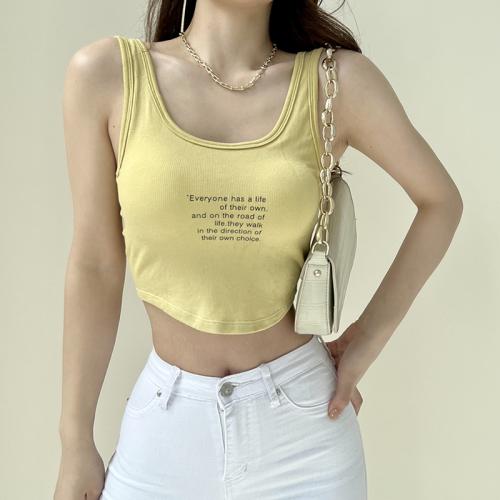 Modal Tank Top anti emptied & padded printed letter : PC