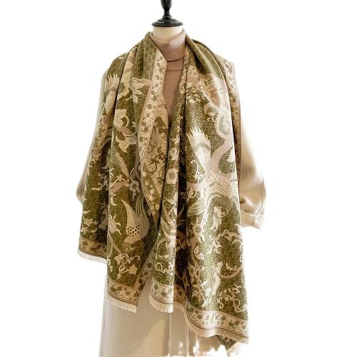 Polyester Easy Matching & Tassels Women Scarf can be use as shawl & thicken & sun protection & thermal printed mixed pattern PC