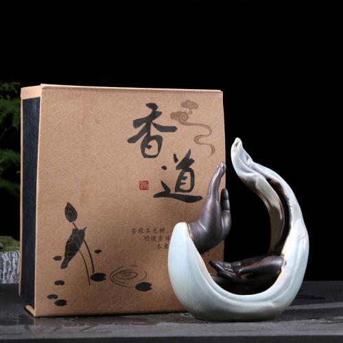 Ceramics Backflow Burner for home decoration & with gift box handmade PC
