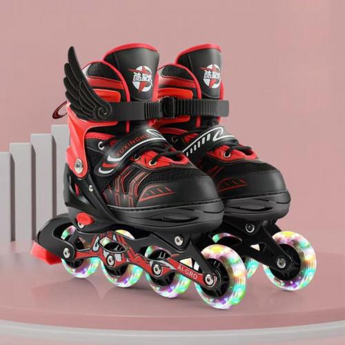 Rubber & Mesh Fabric Roller Skates hardwearing  Solid Pair