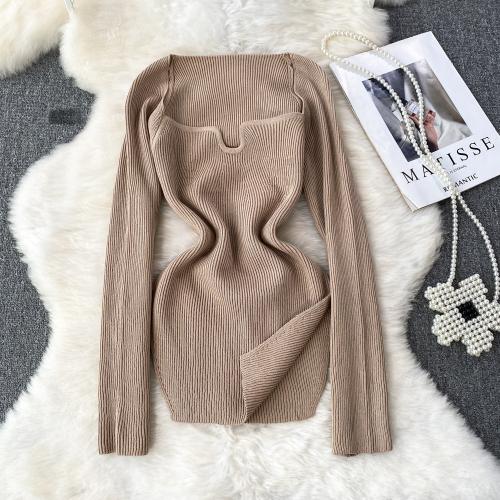 Polyester High Waist Women Long Sleeve Blouses slimming Solid : PC