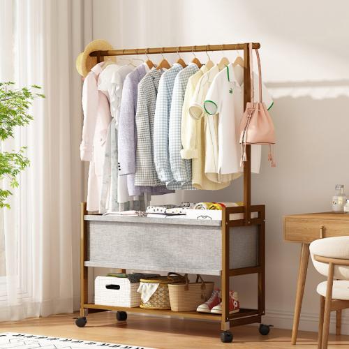 Moso Bamboo Clothes Hanging Rack with pulley PC