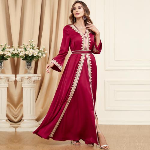 Polyester Nahöstliche islamische Musilm Kleid, Gedruckt, Solide, mehr Farben zur Auswahl,  Festgelegt