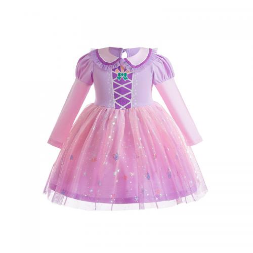 Polyester Ball Gown Girl One-piece Dress Cute pink PC