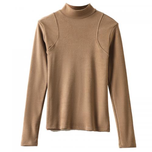 ポリエステル 女性ロングスリーブTシャツ パッチワーク 単色 選択のためのより多くの色 一つ