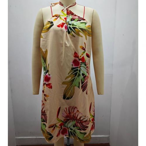Polyester Neckholder Kleid, Gedruckt, unterschiedliche Farbe und Muster für die Wahl,  Stück