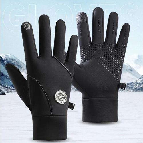 Waterproof Cloth & Polar Fleece Riding Glove can touch screen & anti-skidding & thermal Pair