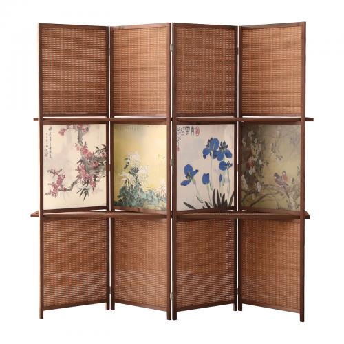 Pine & Bamboo Floor Screen for home decoration  Lot