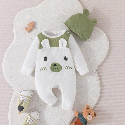 Polyester Kruipend babypak Hsa & Teddy Afgedrukt meer kleuren naar keuze Instellen