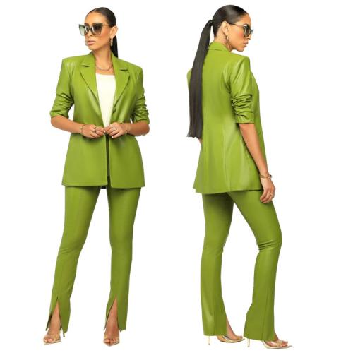 Polyester Women Business Pant Suit & two piece Pants & coat Set