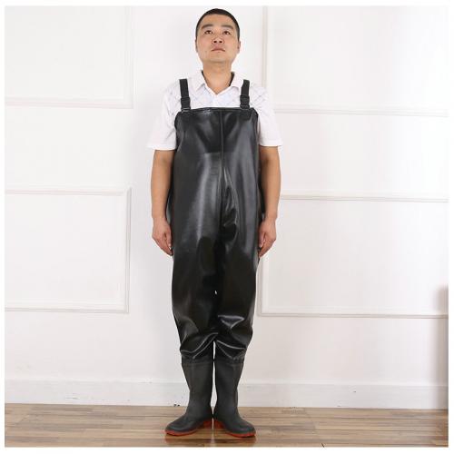 PVC Wader Pants & waterproof Solid black PC
