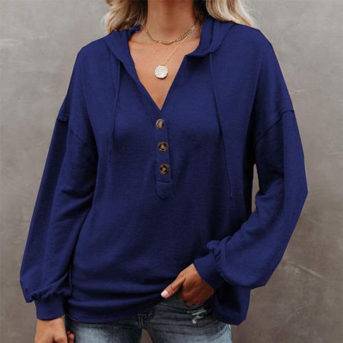 Polyester & Cotton Plus Size Women Long Sleeve T-shirt & loose Solid PC