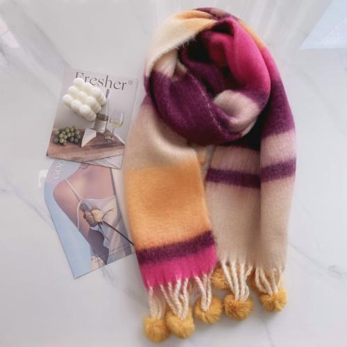 100% Acrylic Multifunction Women Scarf thicken & thermal striped PC
