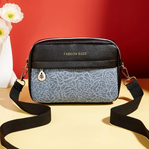 PU Leather easy cleaning & Easy Matching Crossbody Bag attached with hanging strap Solid black PC
