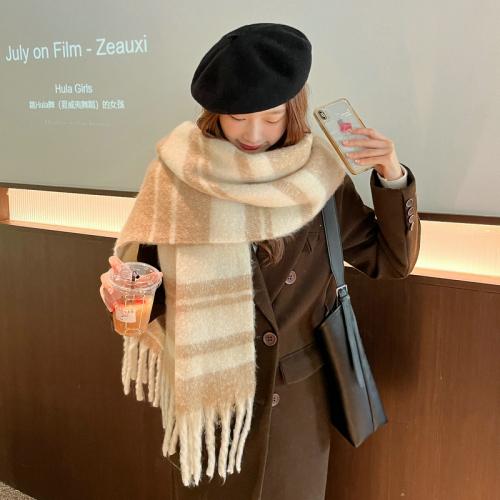 100% Acrylic lengthening & Multifunction Women Scarf thermal striped PC