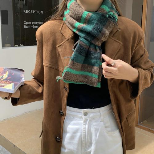 Polyester Multifunction Women Scarf thermal knitted striped PC